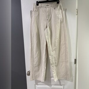 Garage Clothing Cream/Off White Wide Leg Denim‎ size 5